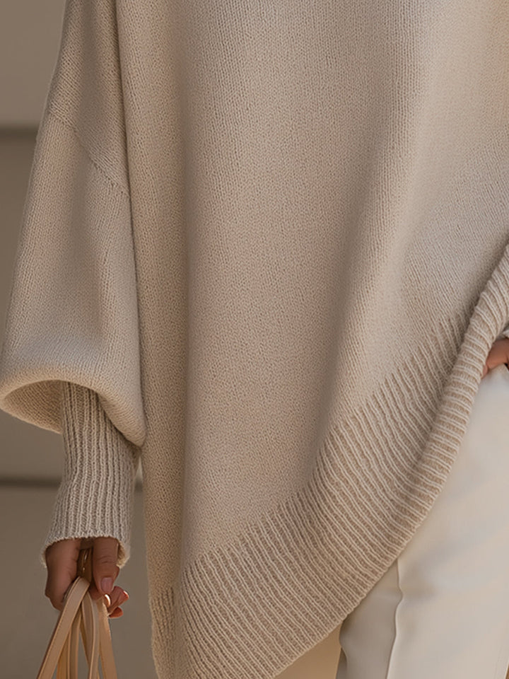 OVERSIZED KNIT PONCHO | FLOWING COMFORT WITH TIMELESS SOPHISTICATION