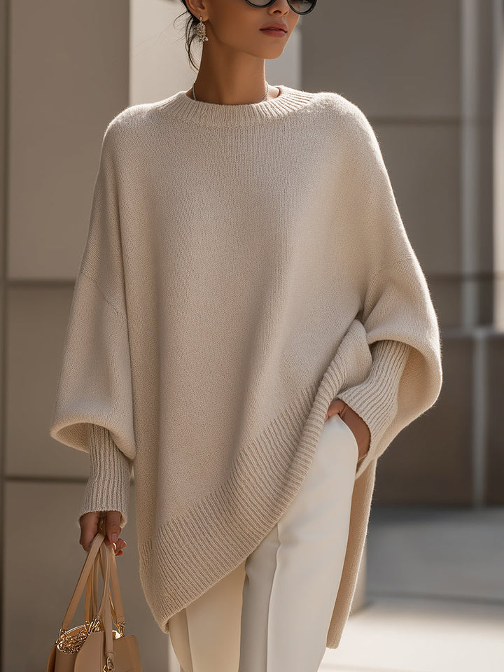OVERSIZED KNIT PONCHO | FLOWING COMFORT WITH TIMELESS SOPHISTICATION