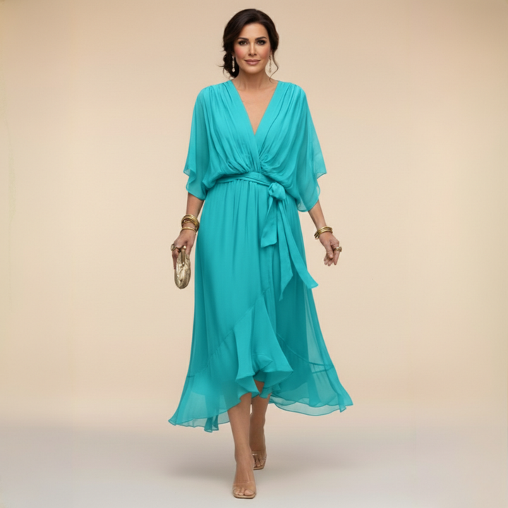 MILDRED | TUMMY COVERAGE MIDI DRESS