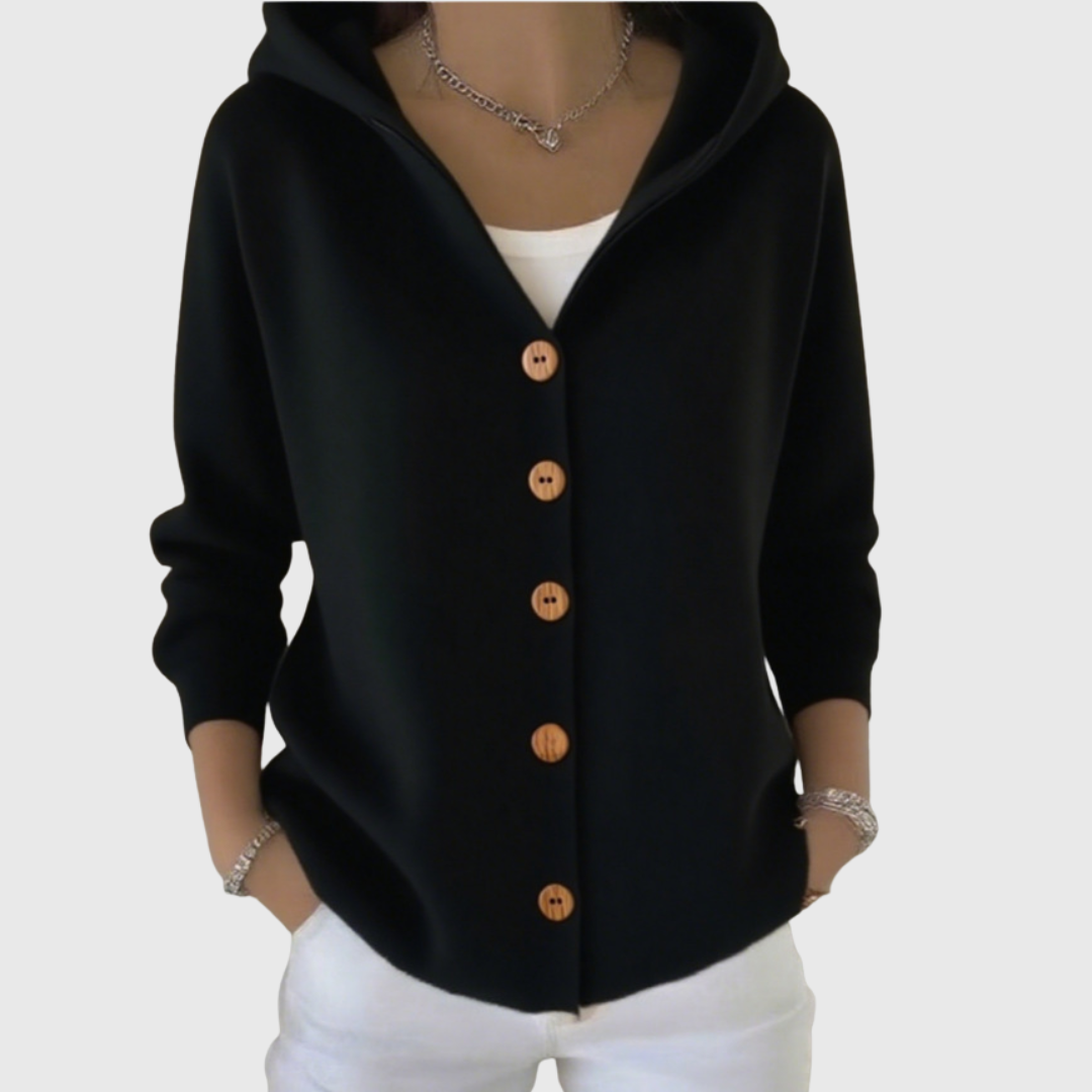 EMMA KNITTED CARDIGAN WITH HOOD | SOFT COMFORT, EASY STYLE