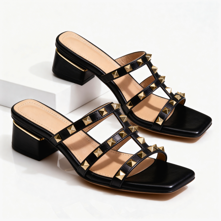 SYLVIA | NO FUSS STUDDED MULE