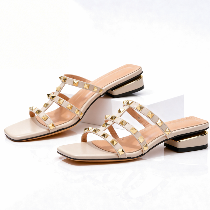 SYLVIA | NO FUSS STUDDED MULE