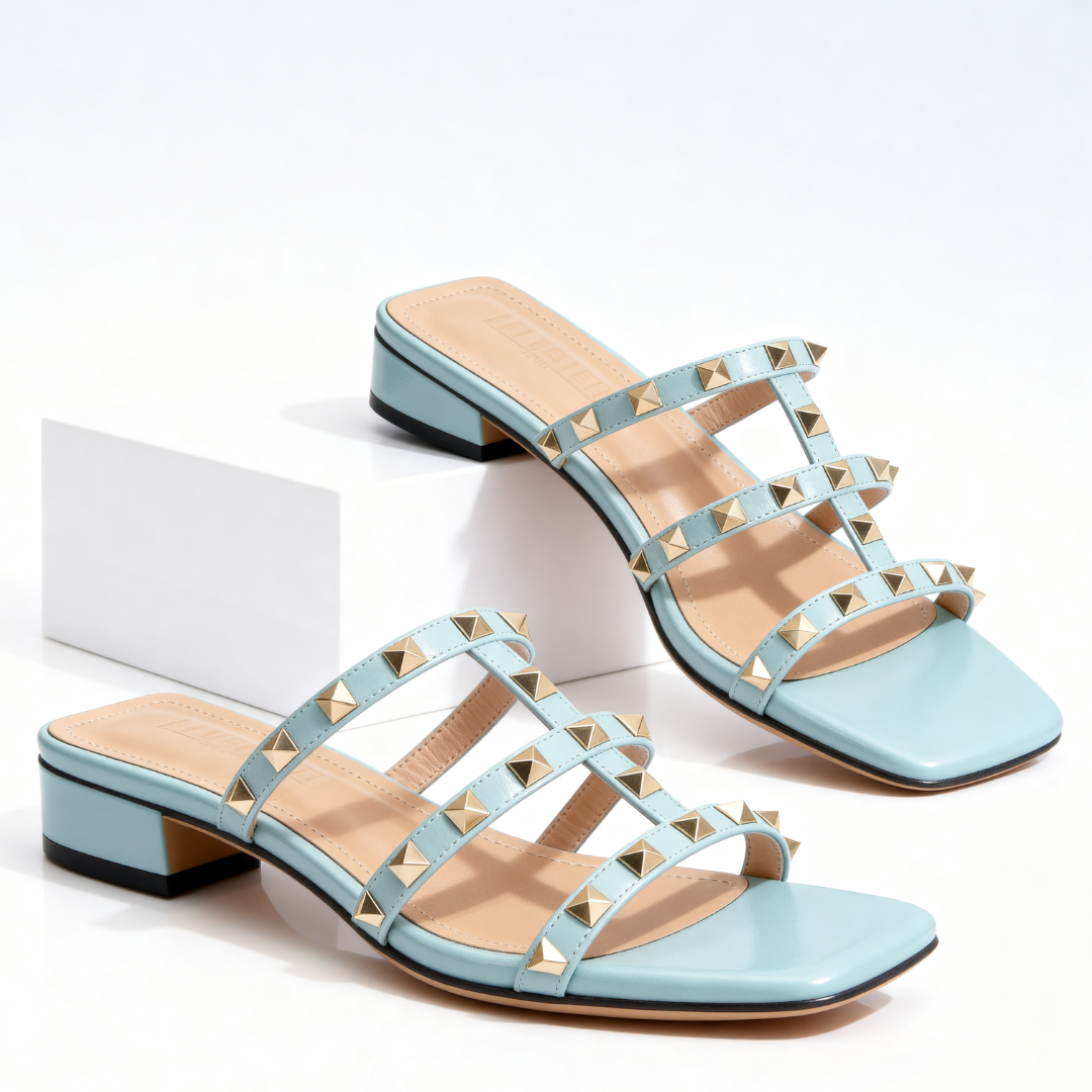 SYLVIA | NO FUSS STUDDED MULE