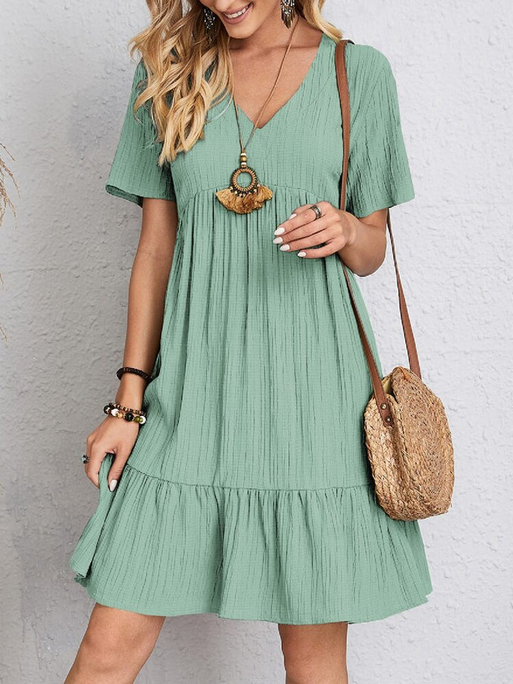 MARLENE | FORGIVING DRAPE TIERED DRESS