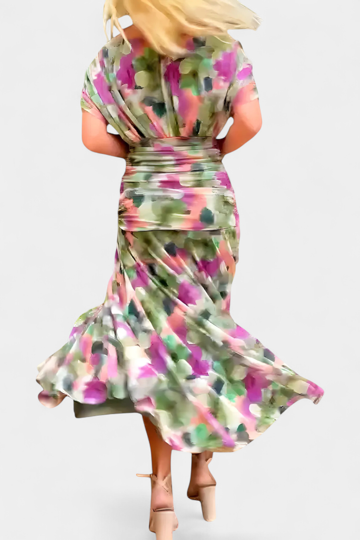 ALMA | TUMMY COVERAGE FLORAL MAXI DRESS