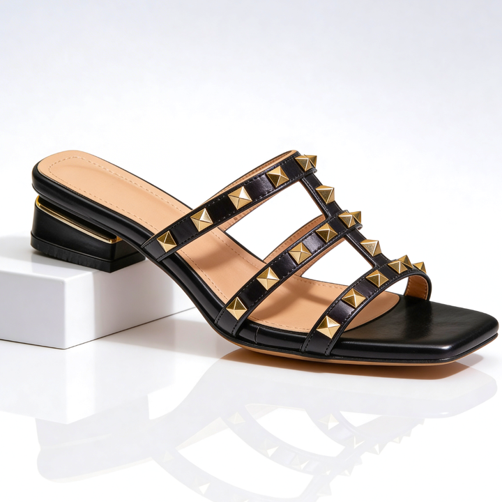SYLVIA | NO FUSS STUDDED MULE