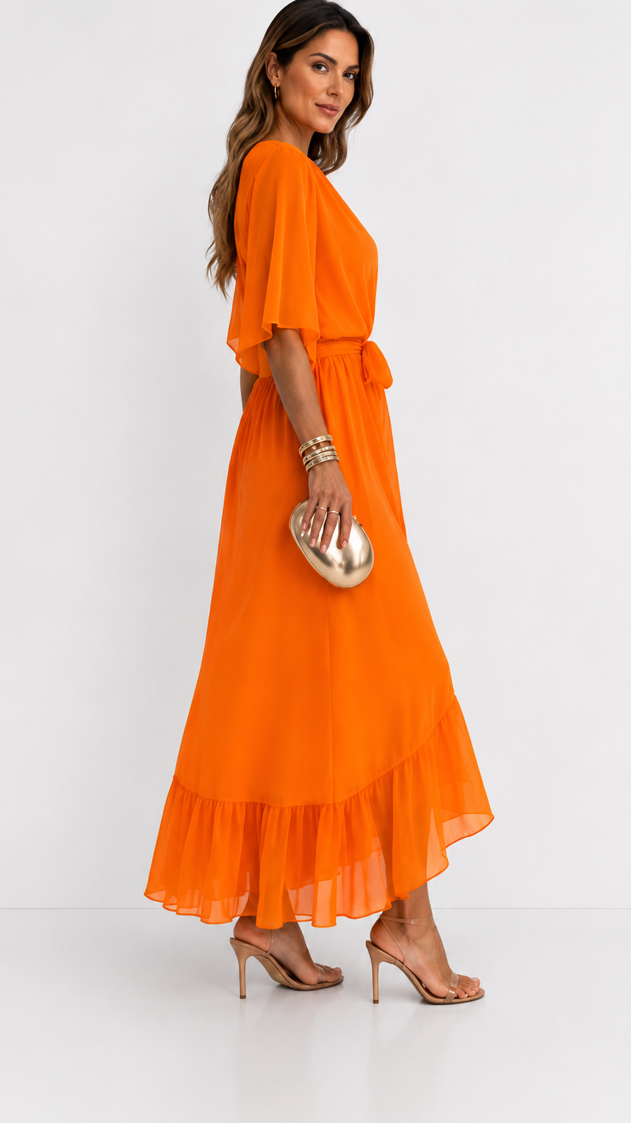 LOTTIE | TUMMY COVERAGE WRAP MAXI DRESS