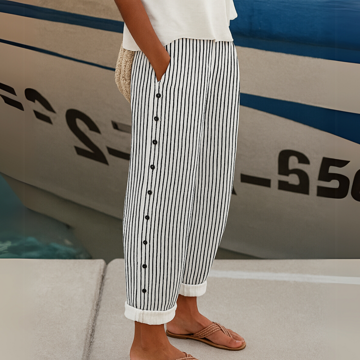 LYDIA | STRIPED HIGH WAIST PANT