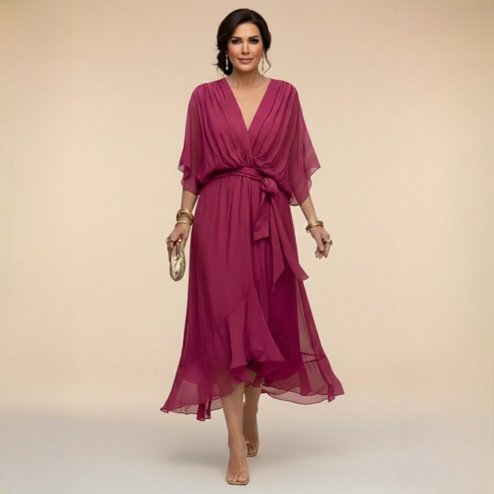 MILDRED | TUMMY COVERAGE MIDI DRESS