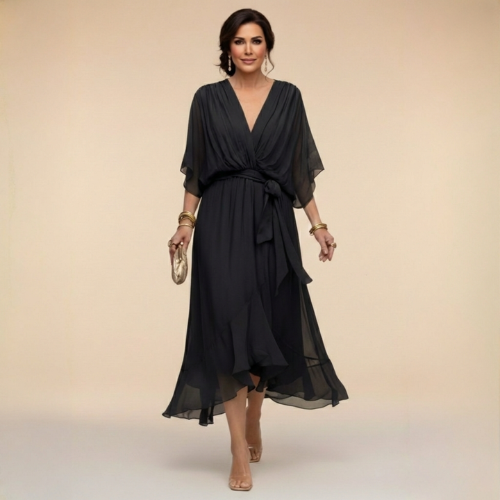 MILDRED | TUMMY COVERAGE MIDI DRESS