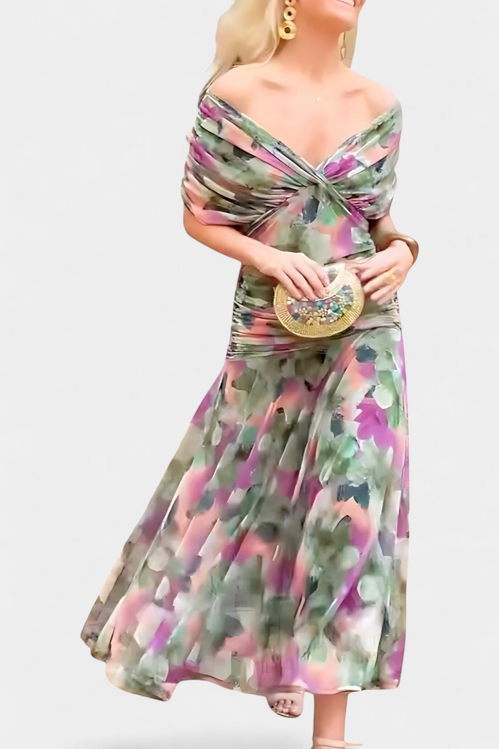 ALMA | TUMMY COVERAGE FLORAL MAXI DRESS