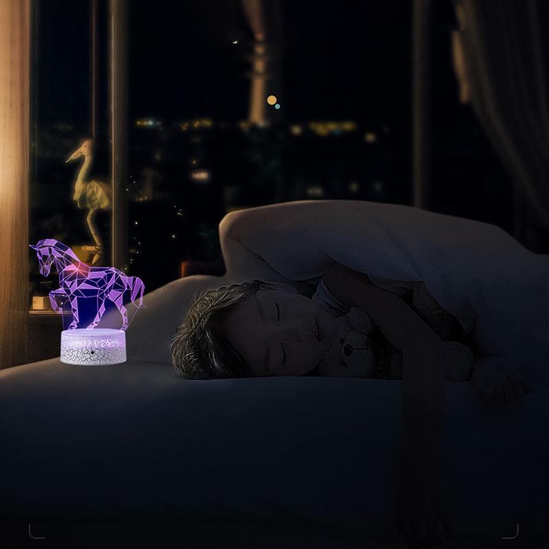 3D Illusion Night Light Acrylic Animal Panel 7 Colors Set of 3 1
