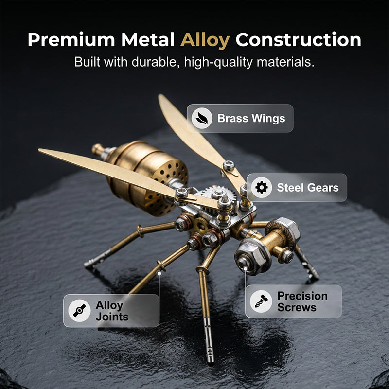 3D Metal Bee Model Kit DIY Assembly Set of 2 1