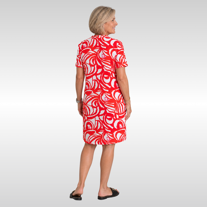 EVELYN | STAY COOL PRINTED KNEE LENGTH DRESS
