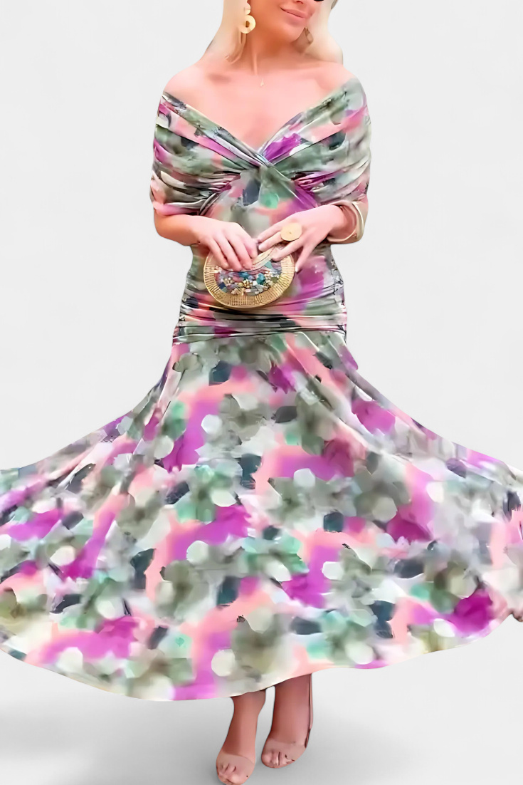 ALMA | TUMMY COVERAGE FLORAL MAXI DRESS