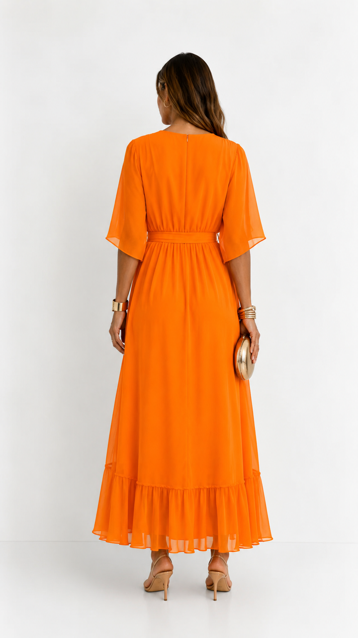 LOTTIE | TUMMY COVERAGE WRAP MAXI DRESS