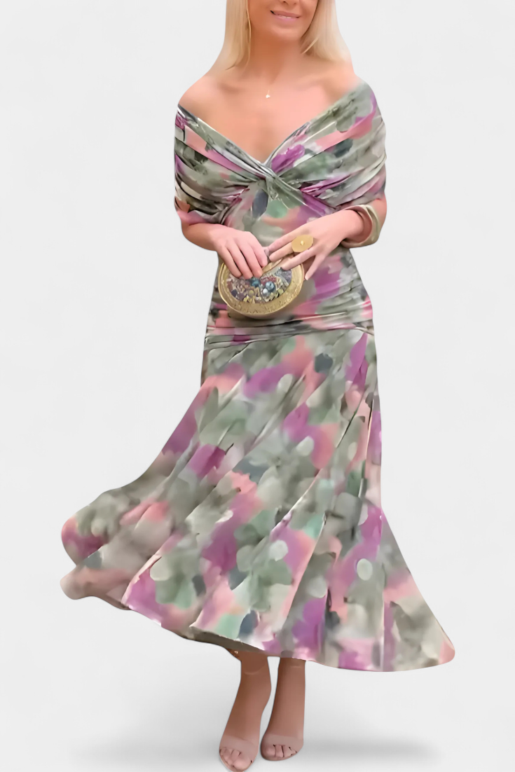 ALMA | TUMMY COVERAGE FLORAL MAXI DRESS