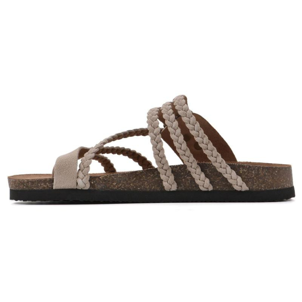 PEARL | EASY TRAVEL BRAIDED CORK SANDAL