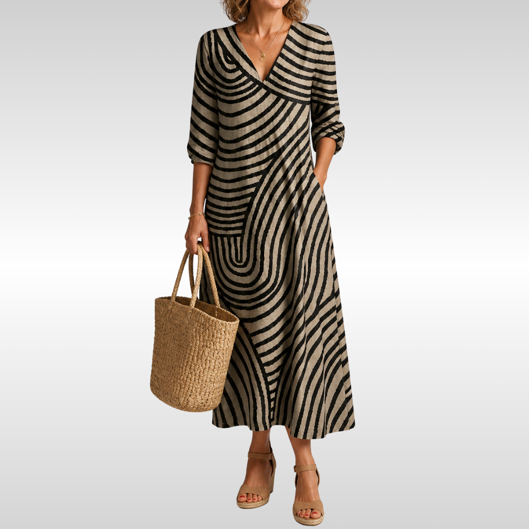 CONSTANCE | STAY COOL LINEN PRINT DRESS