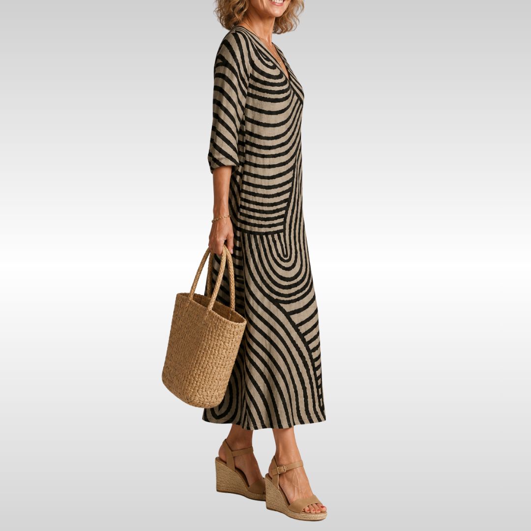 CONSTANCE | STAY COOL LINEN PRINT DRESS