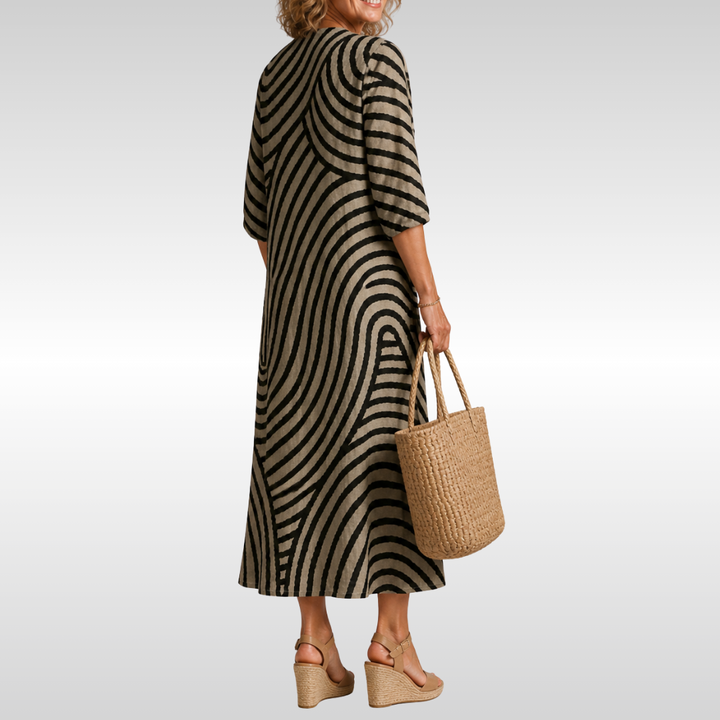 CONSTANCE | STAY COOL LINEN PRINT DRESS