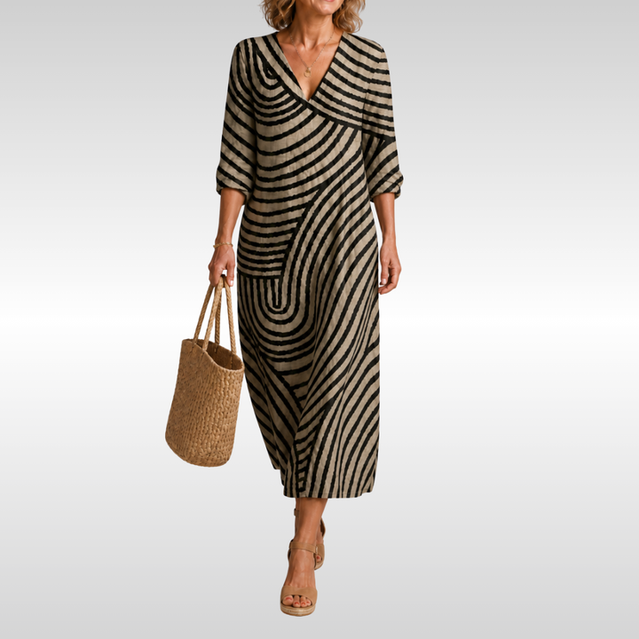CONSTANCE | STAY COOL LINEN PRINT DRESS