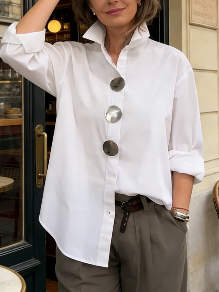 LAVINIA | ARM COVERAGE STAND COLLAR BLOUSE