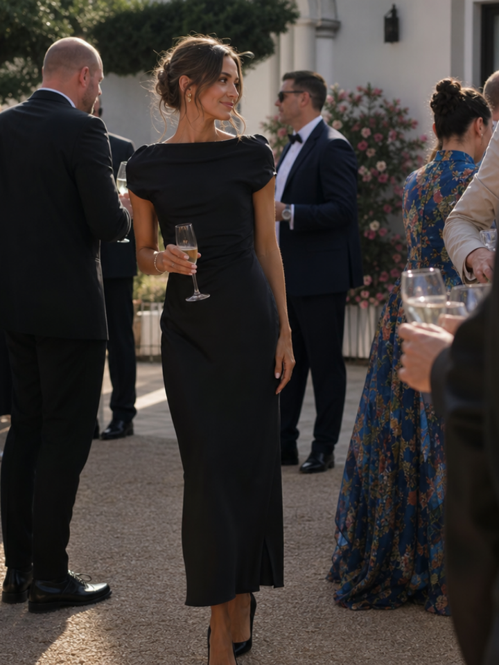 ADELAIDE | SCULPTED SILHOUETTE MIDI DRESS