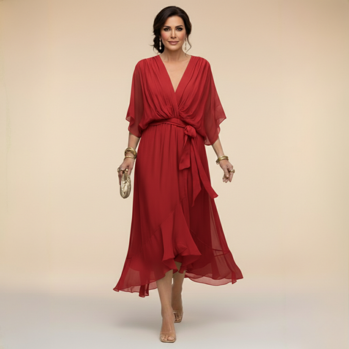MILDRED | TUMMY COVERAGE MIDI DRESS