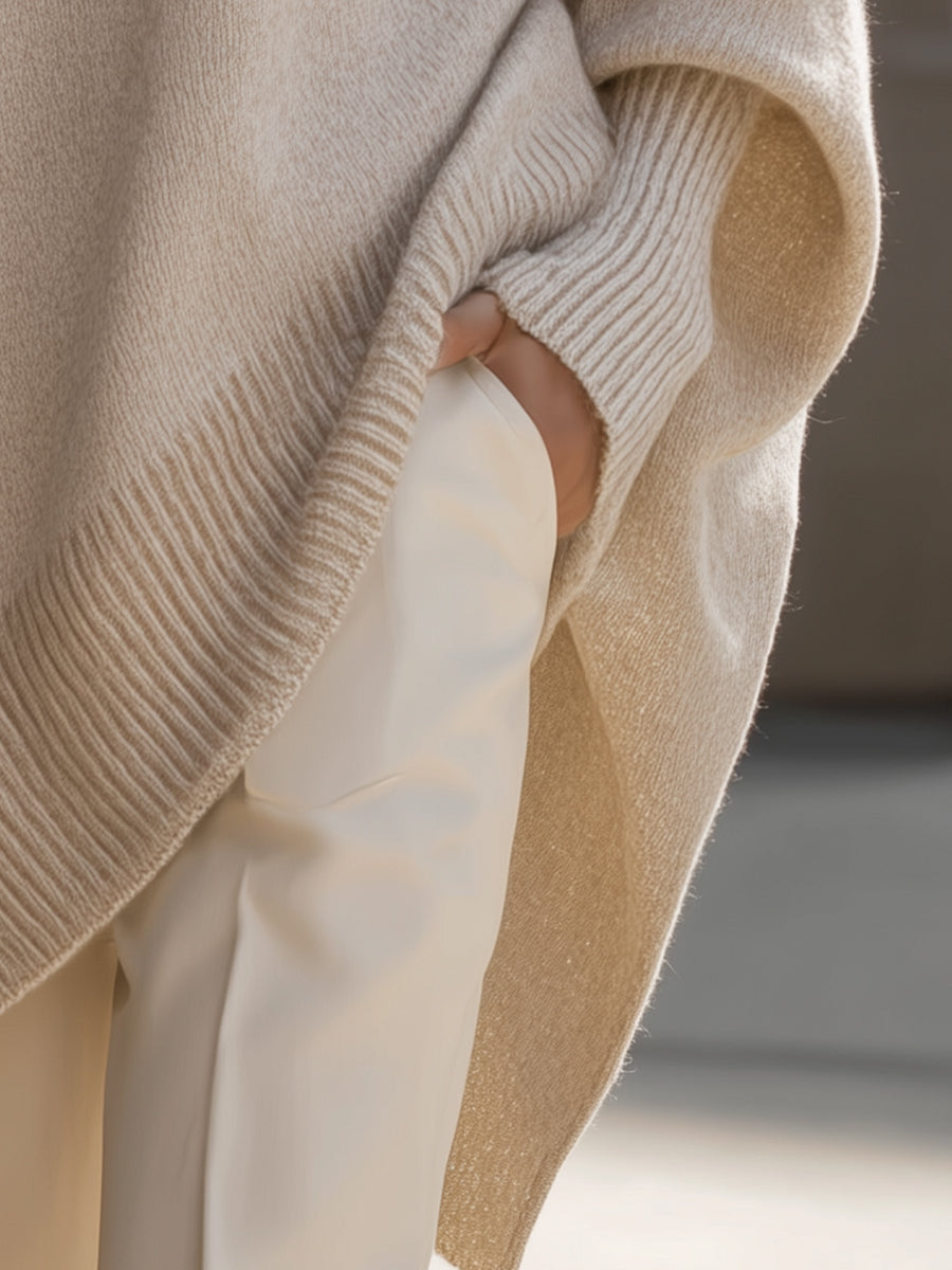 OVERSIZED KNIT PONCHO | EFFORTLESS ELEGANCE WITH COZY GRACE