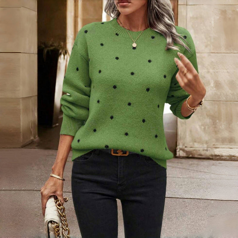 RELAXED POLKADOT FIT PULLOVER | BREATHABLE ALL DAY COMFORT