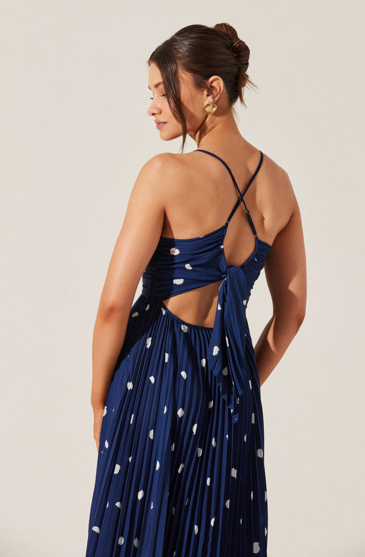 JUNE | STAY COOL FLORAL PLISSÉ MIDI DRESS