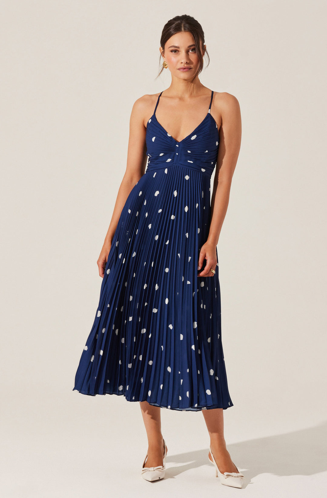 JUNE | STAY COOL FLORAL PLISSÉ MIDI DRESS