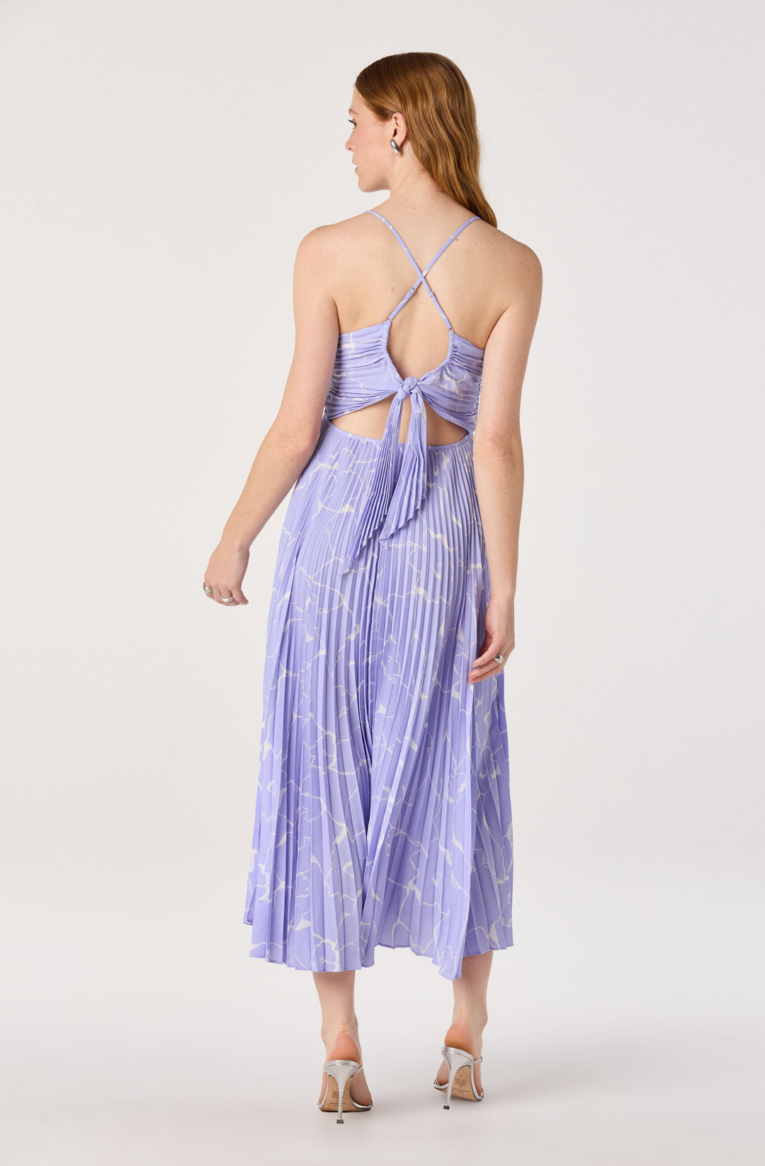 JUNE | STAY COOL FLORAL PLISSÉ MIDI DRESS