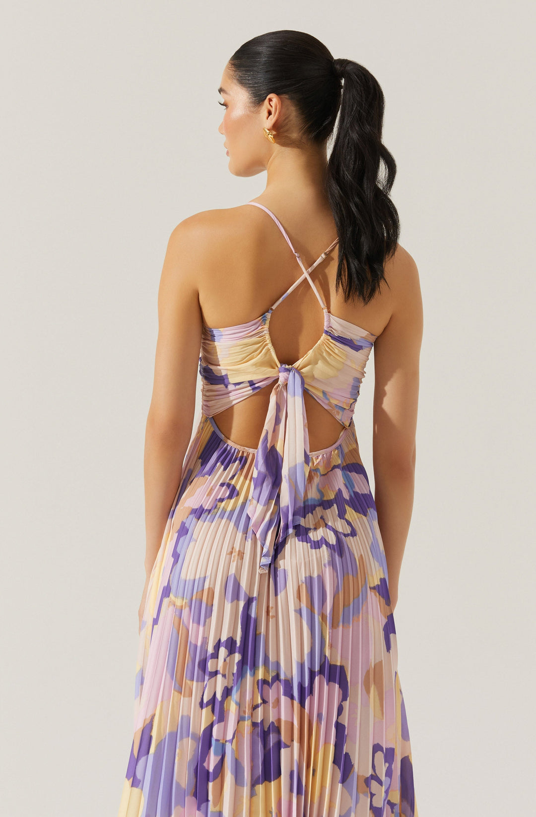 JUNE | STAY COOL FLORAL PLISSÉ MIDI DRESS