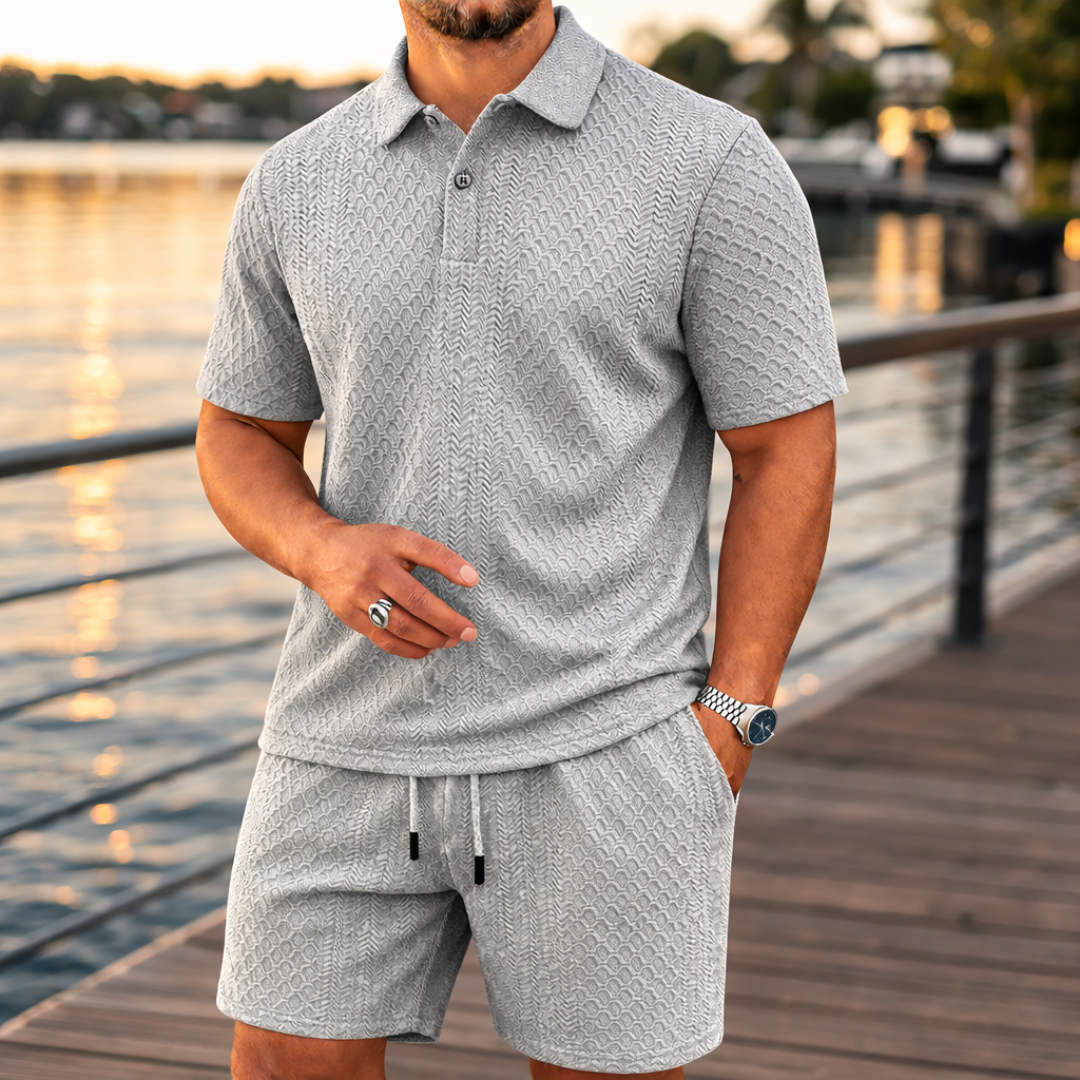 BENJAMIN POLO SHIRT AND SHORTS SET | RELAXED STYLE FOR WARM WEATHER