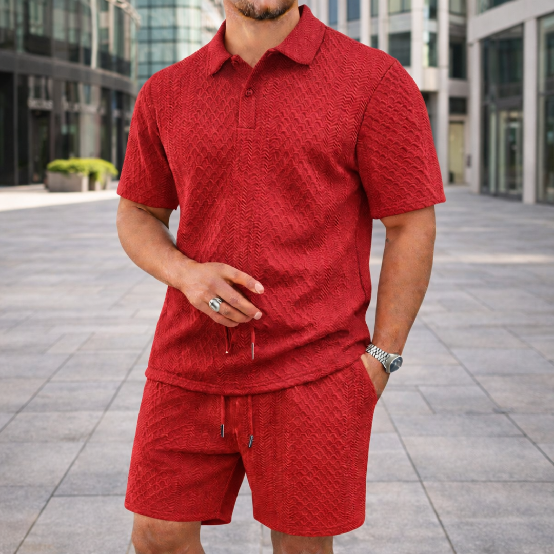 BENJAMIN POLO SHIRT AND SHORTS SET | RELAXED STYLE FOR WARM WEATHER