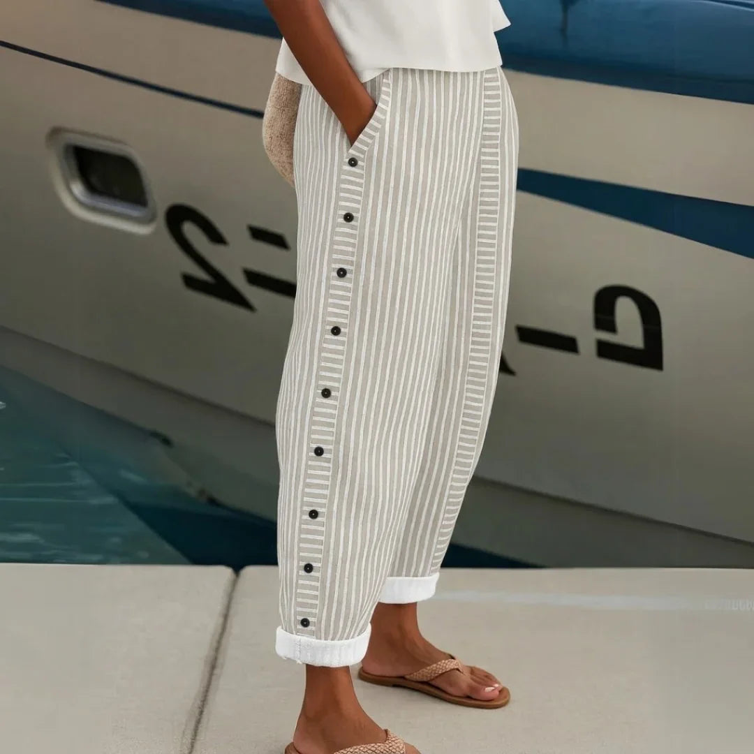 LYDIA | STRIPED HIGH WAIST PANT