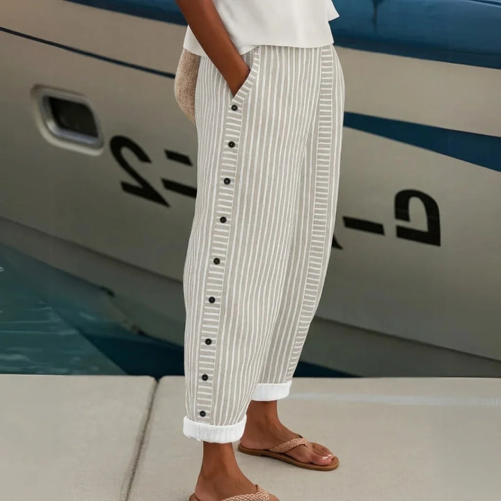LYDIA | STRIPED HIGH WAIST PANT