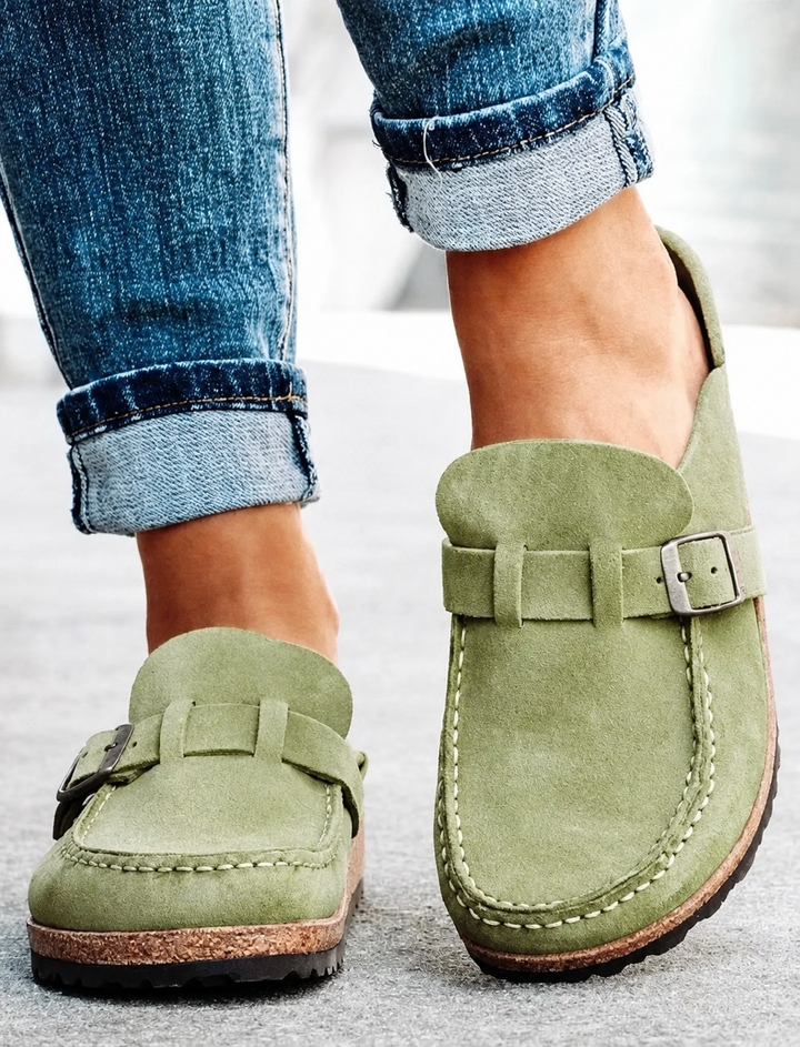 BEATRIX | NO FUSS SUEDE MULE