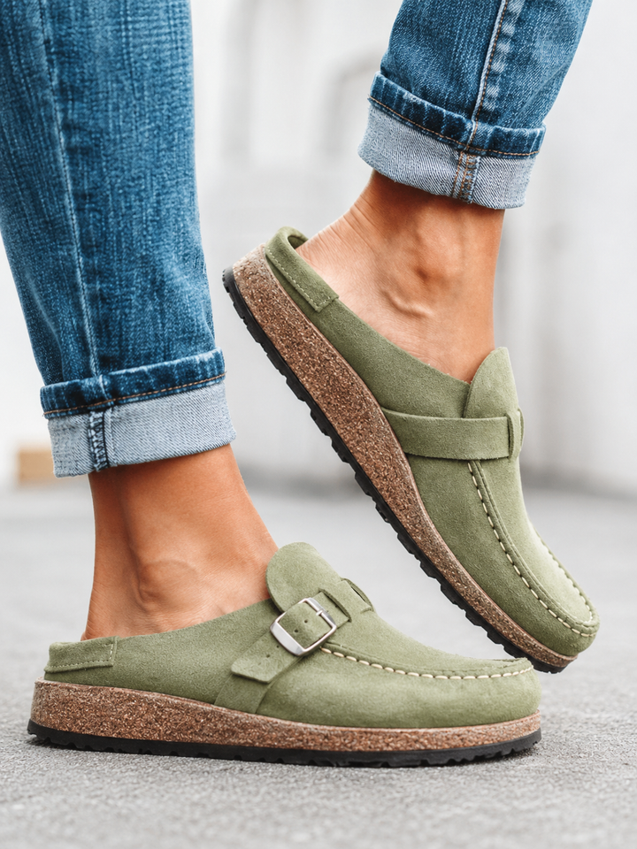 BEATRIX | NO FUSS SUEDE MULE