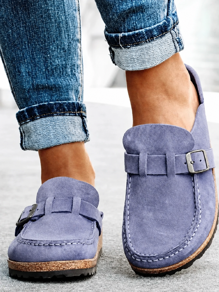 BEATRIX | NO FUSS SUEDE MULE