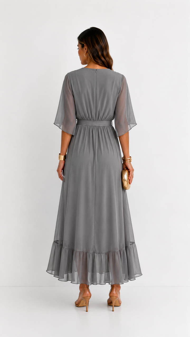 LOTTIE | TUMMY COVERAGE WRAP MAXI DRESS