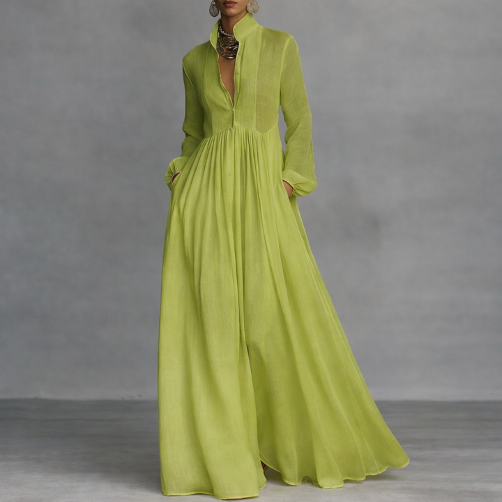 OLIVE | TUMMY COVERAGE FLOW MAXI DRESS
