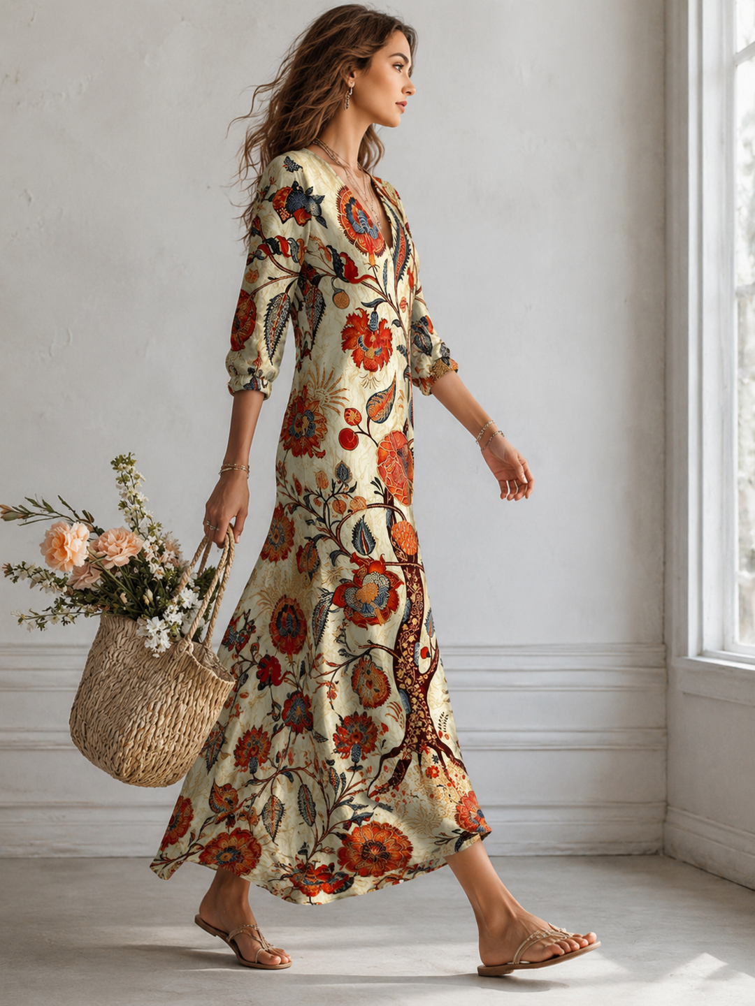 ROBERTA | FORGIVING DRAPE MAXI DRESS