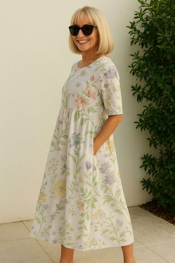 GERTRUDE | ARM COVERAGE MIDI DRESS