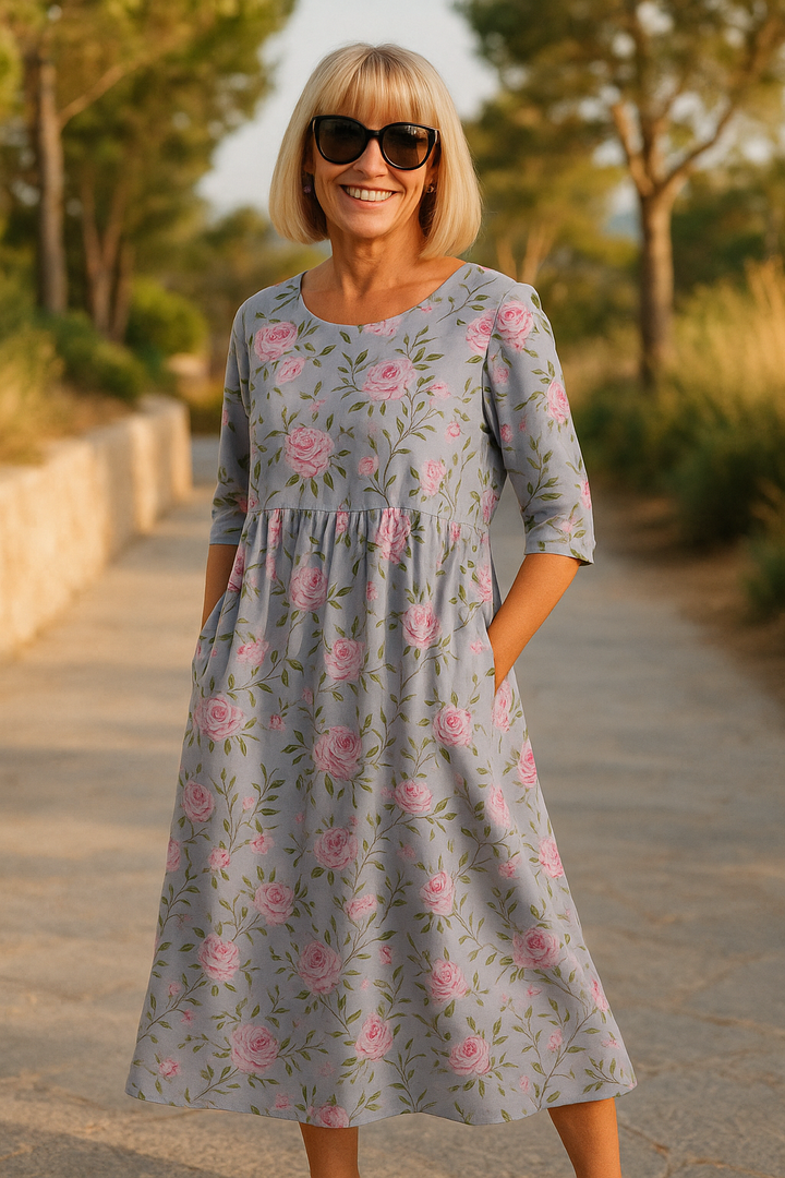 GERTRUDE | ARM COVERAGE MIDI DRESS