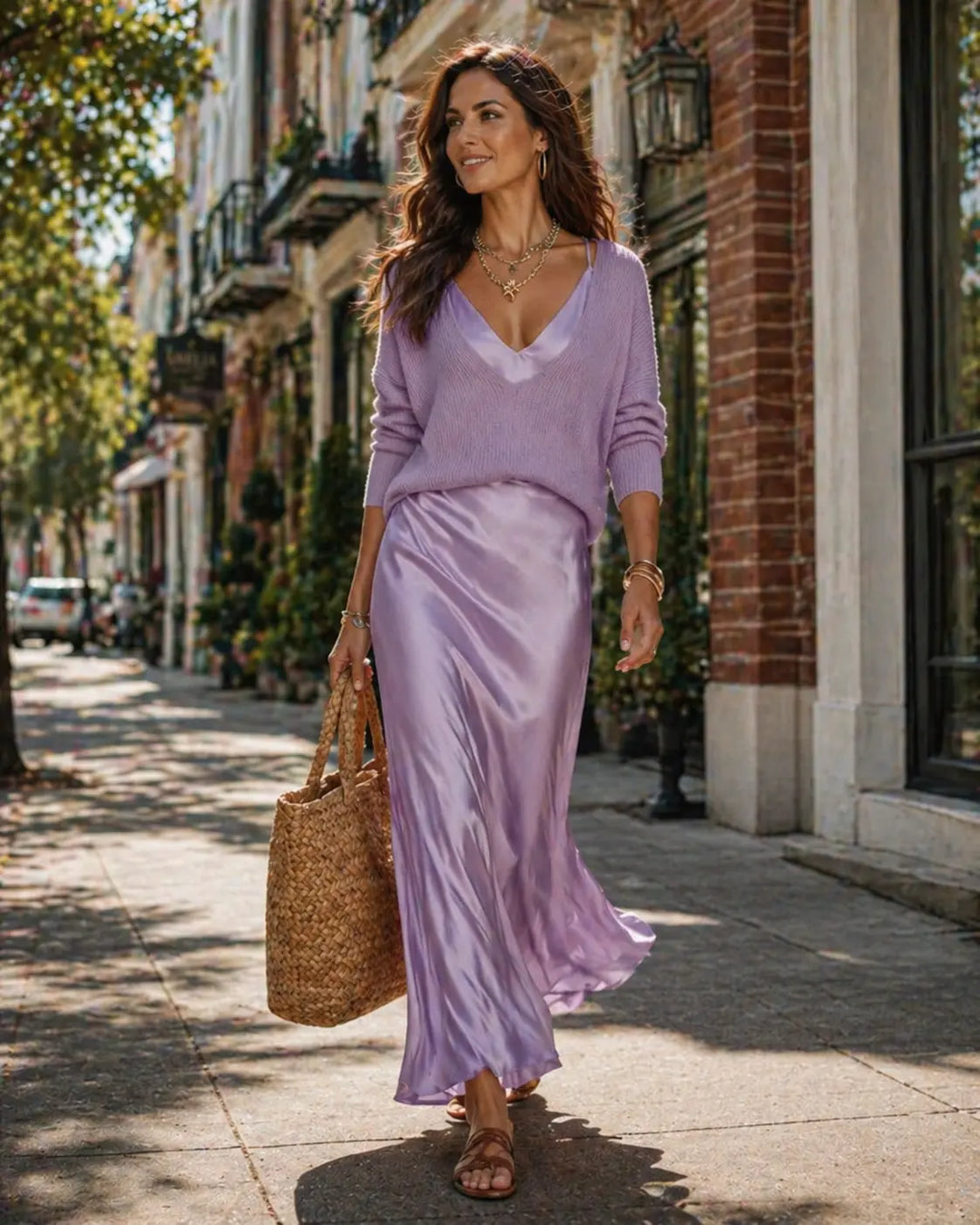 OPAL | SCULPTED SILHOUETTE SATIN MIDI DRESS