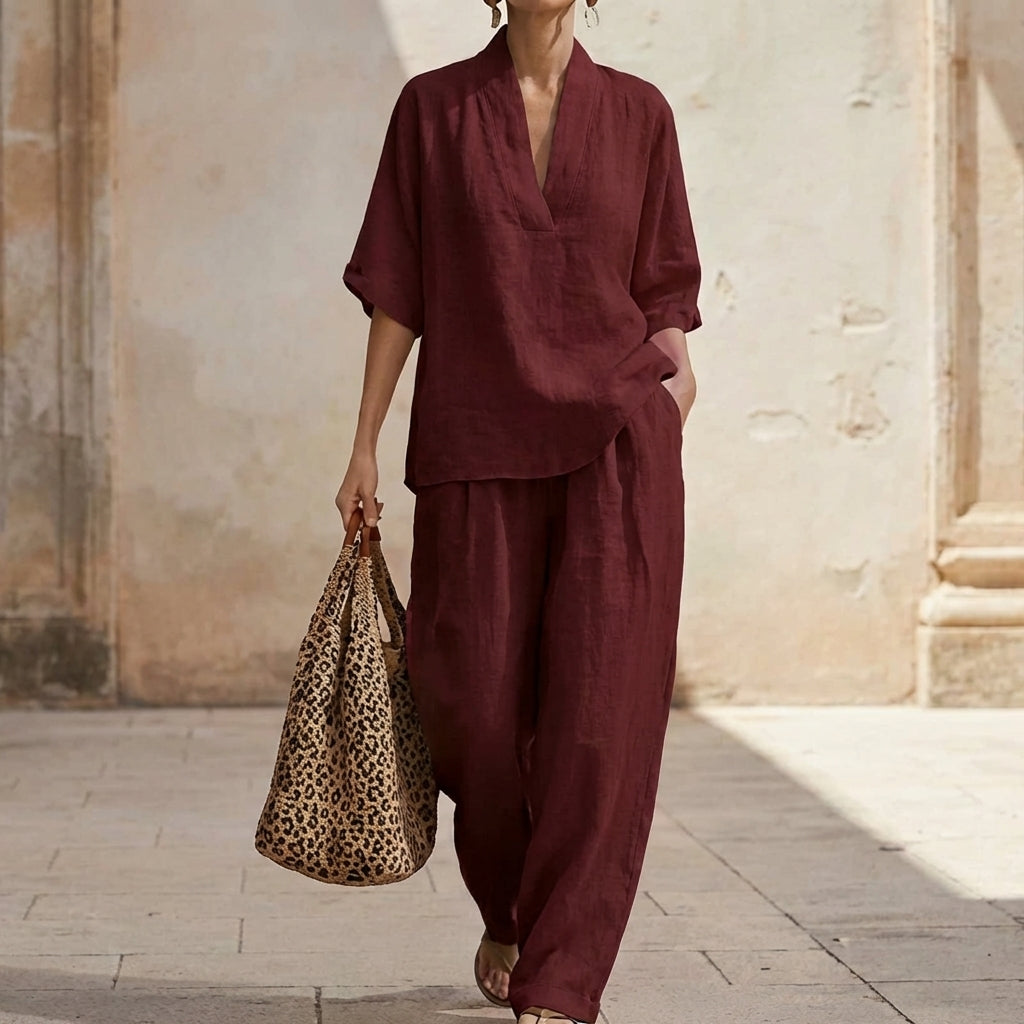 MAXINE | FORGIVING DRAPE WIDE LEG SET