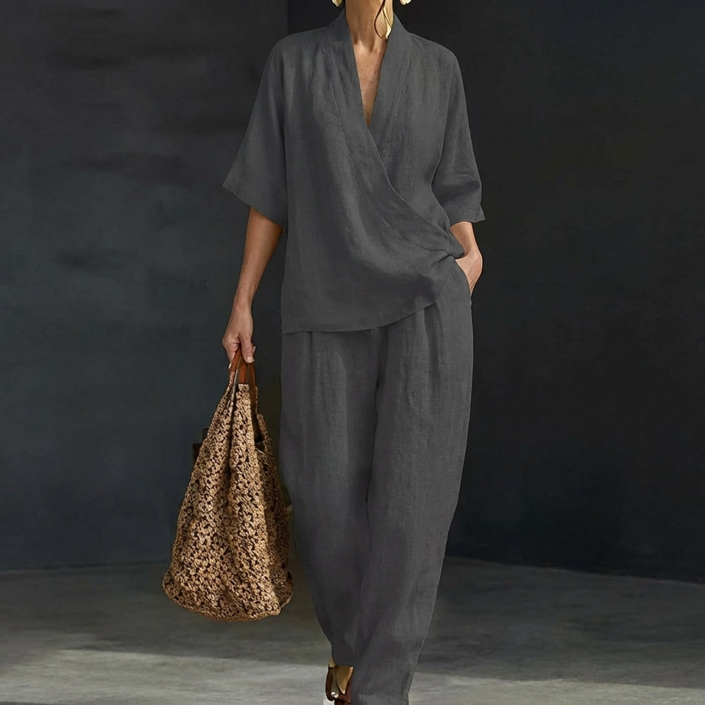 MAXINE | FORGIVING DRAPE WIDE LEG SET